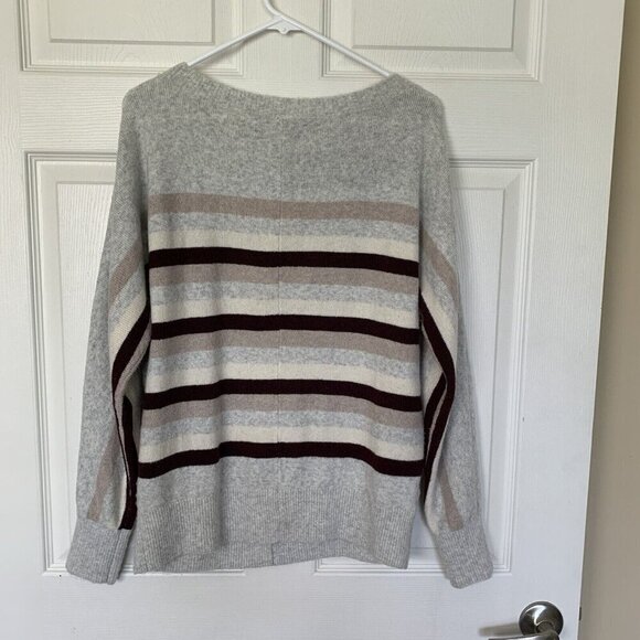 Loft Striped Dolman Sweater Small Multicolor Soft Round Neck NWOT - Picture 7 of 12